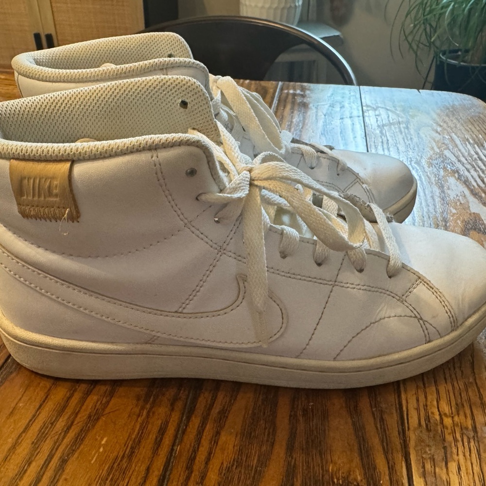 Nike Court Royale 2 Mid Top Triple White Sneakers